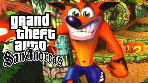 Gta San Andreas Crash Bandicoot Mod Dyom Mission Youtube