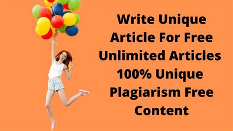 Unique Article Generator Unlimited Articles Generator How To Write