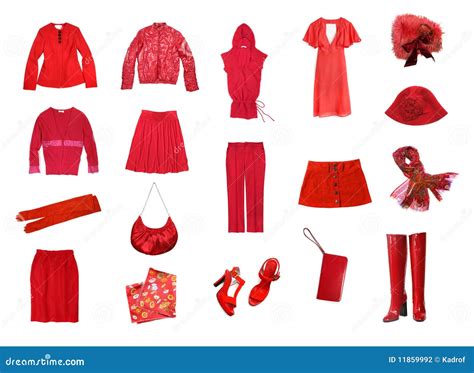 Red Female Clothes Set Stock Photography - Image: 11859992