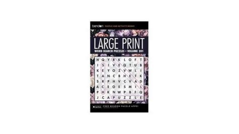 Bendon Large Print Word Search Assorted Puzzle And Activity Book Word