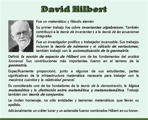 Alda Aldanálisis on Twitter Grandes Matemáticos David Hilbert