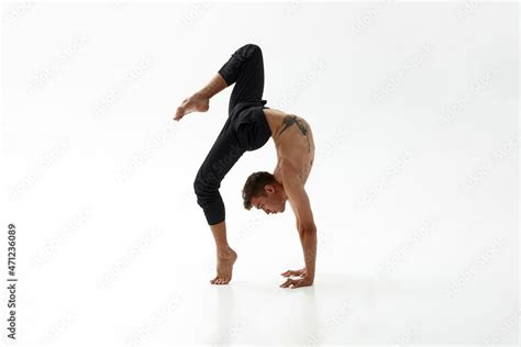 Dancer With Naked Torso Dancing Classical Ballet Stock Photo Adobe Stock