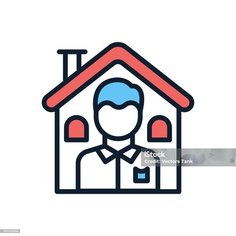 House Owner Icon In Vector Logotype Stock Illustration Download Image