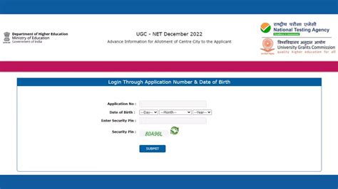 Ugc Net Nta Ugc Net December Session Advance City Intimation Slip