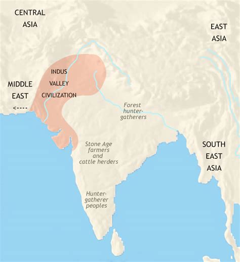 Map of India and South Asia, 3500 BCE: Prehistory | TimeMaps