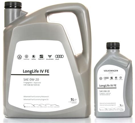 ORYGINALNY OLEJ SILNIKOWY VOLKSWAGEN LONGLIFE IV FE 0W20 508 00 509 00