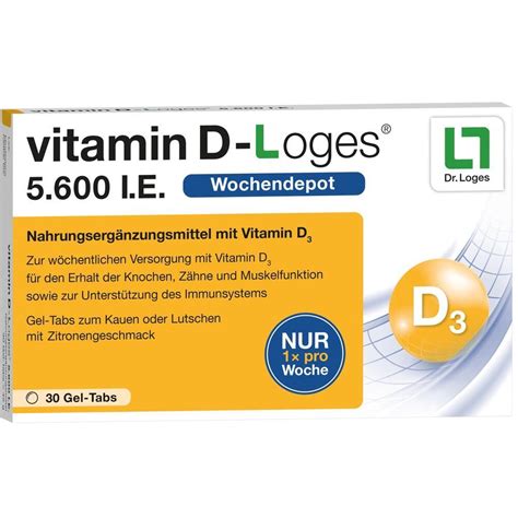 vitamin D Loges 5 600 I E Wochendepot 30 Stück PZN 10073678 Stern