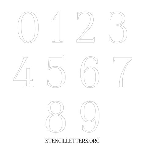 Free Printable Numbers Stencils Design Style 14 Elegant Stencil