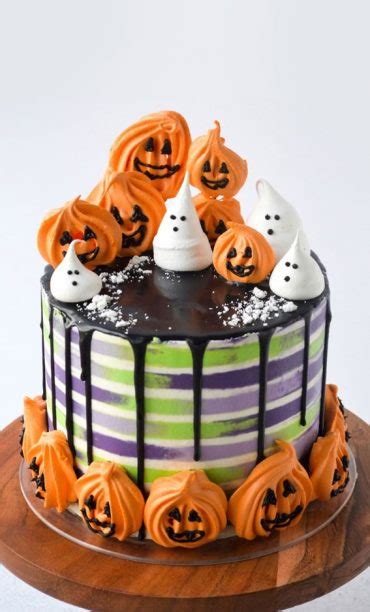 100 Cute Halloween Cake Ideas Meringue Jack O Lantern Ghost Cookies