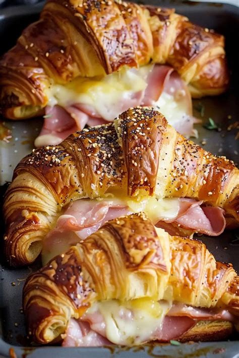 Buttery Ham And Cheese Croissant Recipe In Ham And Cheese