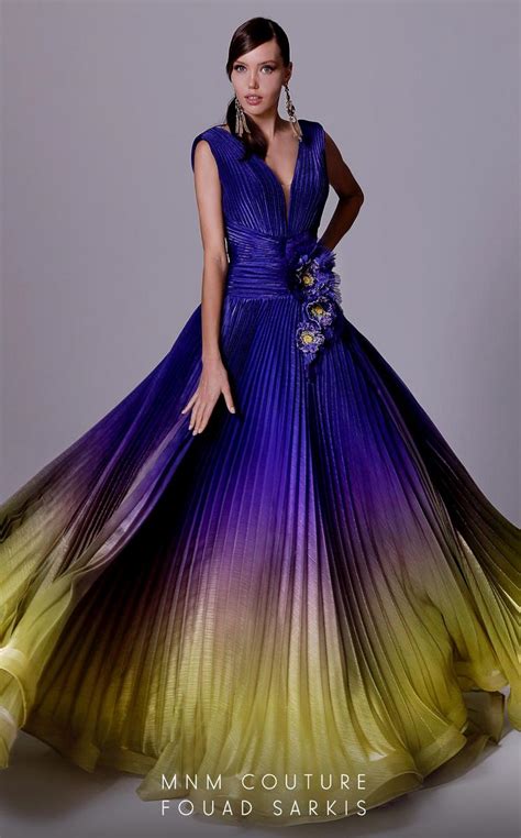 Purple And Gold Prom Dress