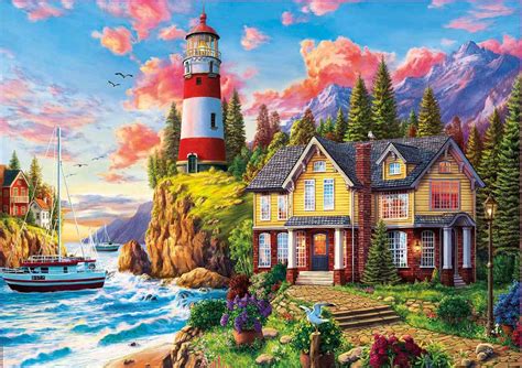 Lighthouse Near The Ocean 3000 Pieces Educa Puzzle Warehouse