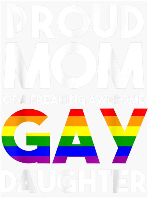 Lgbtq Proud Mom Of A Gay Daughter Lgbtq Ally Free Mom Hugs Sticker By Lolahomya Redbubble