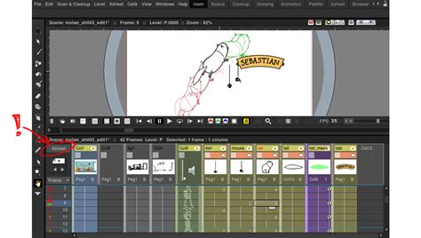 Horizontal timeline now available in OpenToonz – Morevna Project