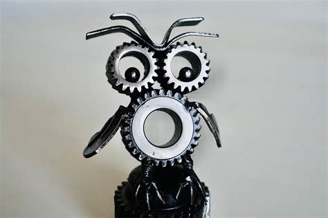 Owl Industrial Decor Owl T Owl Sculpture Metal Owl Owl Etsy