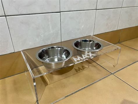 G Shopping Comedouro Duplo Elevado C Tigelas De Inox Para C O