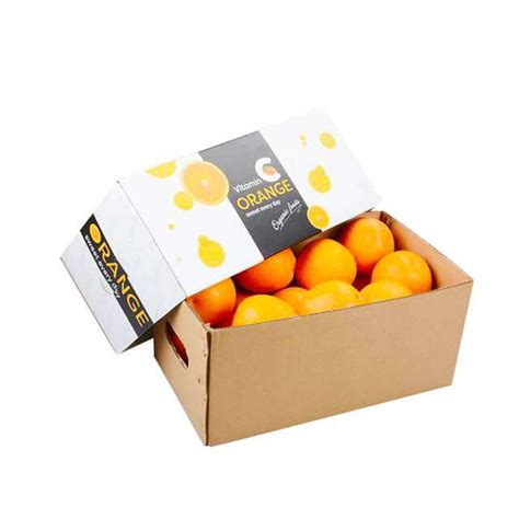 Custom Printing Corrugated Cardboard Orange Fruit Packaging Boxes