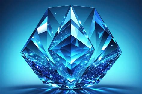Premium Ai Image A Blue Diamond With The Word Diamond On It
