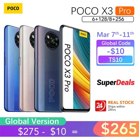 Teléfono Inteligente POCO X3 Pro versión Global Smartphone con NFC