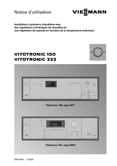 Vitotronic Vitotronic Notice D Utilisation Viessmann