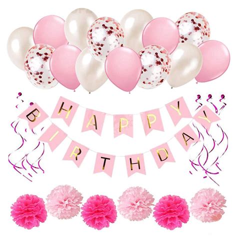 Buy Party Propz Pink Happy Birthday Decoration Kit Combo Pcs Set