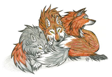 Three Wolves By Captainmorwen On Deviantart