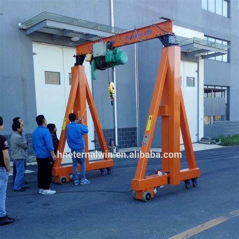 Ton Ton Single Girder Chinese Gantry Crane For Industrial Factory