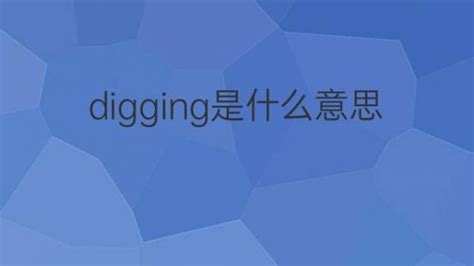 Digging是什么意思 Digging的翻译、读音、例句、中文解释 下午有课