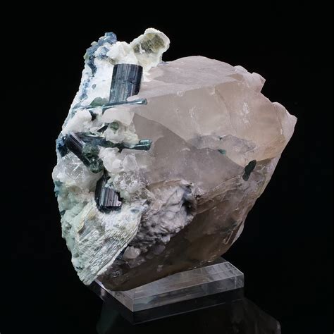 Tourmaline And Mica On Quartz Stak Nala Haramosh Mts Roundu Gilgit