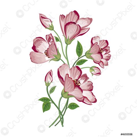 Flower bouquet Floral frame Flourish greeting card - stock vector ...