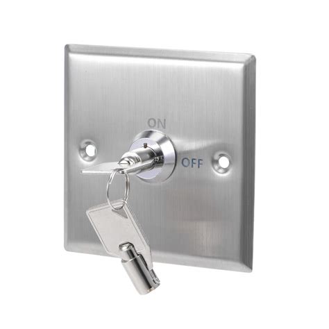 Uxcell Key Switch On Off Exit Switches Emergency Door Release Spst For Access Control Panel