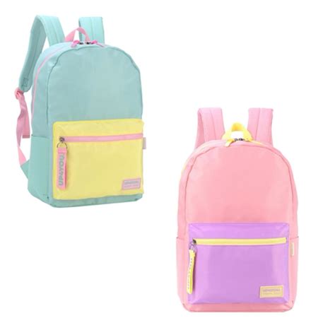 Mochila De Costas Luxcel Juvenil Bicolor Up You Ms Up Shopee Brasil