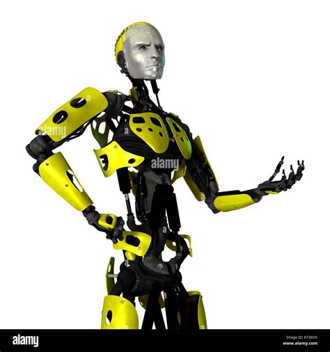 3d Rendering Robot On White Stock Photo Alamy