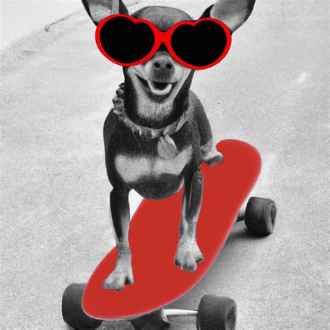 Bold And Fun Black And White Photo Of A Fred The Dog On A Red