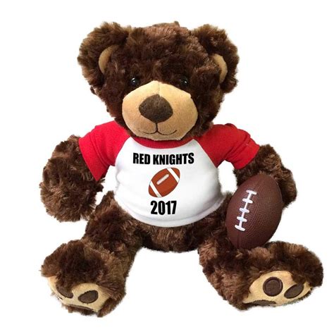 Personalized Football Teddy Bear 13 Brown Vera Bear Looking For The