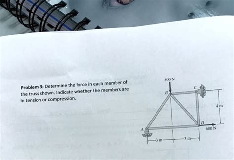 Video Solution Problem Determine The Force In Each Member Of The