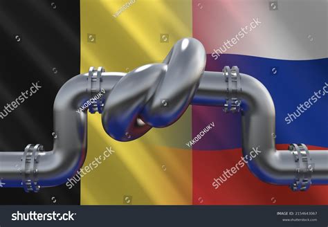 Fuel Gas Pipeline Knot On Background Stock Illustration