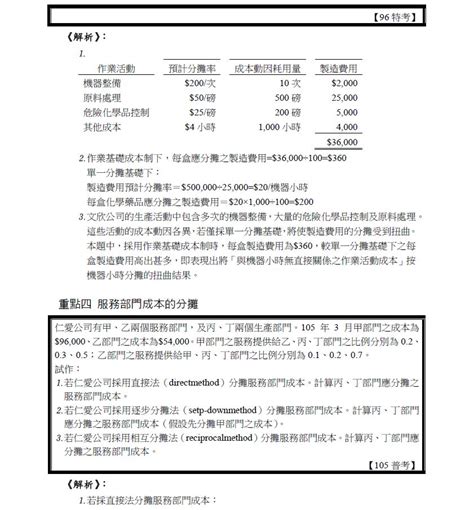 高普考成本與管理會計考試準備方法重點總複習 新保成網路書局