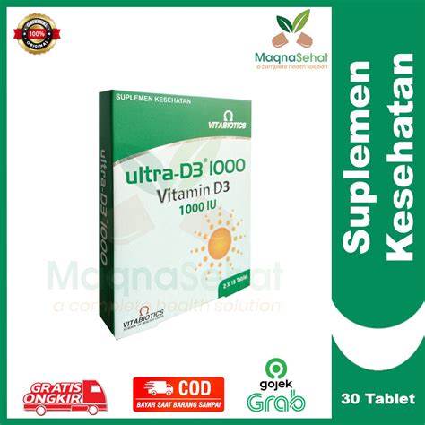 Jual Vitabiotics Ultra D3 1000 1 Box 30 Tablet Vitamin D3 1000 IU