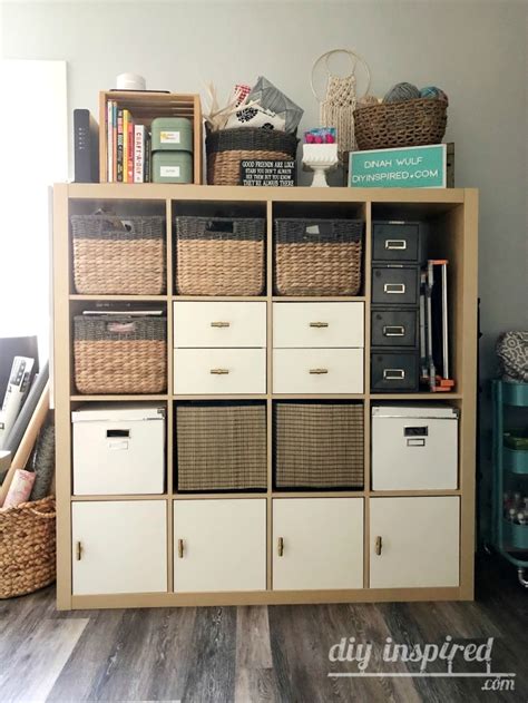 Cube Shelves for Craft Room Storage - DIY Inspired