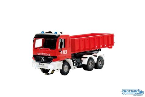 Kibri Feuerwehr Mercedes Benz Actros Abrollcontainer Funktionsmodell