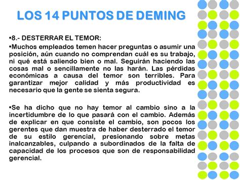 Los 14 Puntos De Deming Ppt Descargar