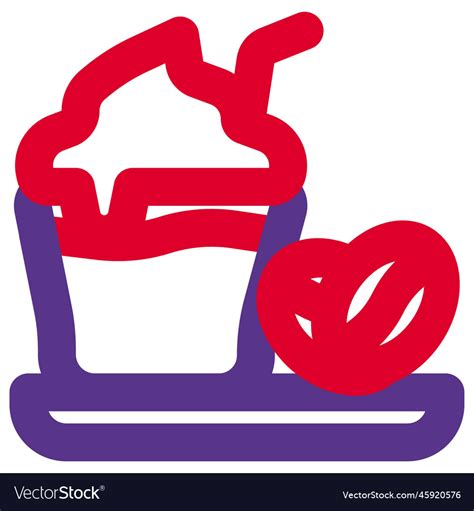 Dalgona Coffee Light Icon Royalty Free Vector Image