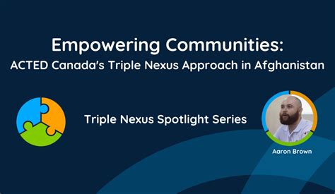 Empowering Communities Acted Canadas Triple Nexus Approach In