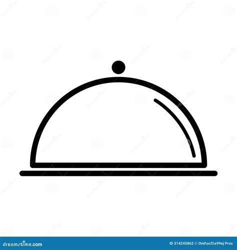 Waiter Tray Icon Dish Menu Restaurant Web Symbol Lunch Design Vector