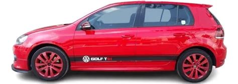 Stickers Franjas Laterales Inferiores Golf Gti Vw Piezas Meses Sin