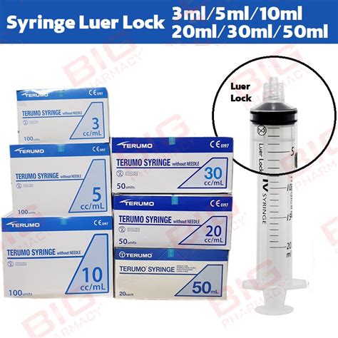 Terumo Syringe Luer Lock 3ml3cc5ml5cc10ml10cc 20ml20cc 30ml