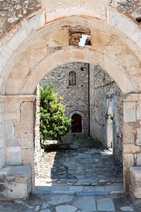 Mystras Ruins Greece stock image. Image of arch, door - 52660103