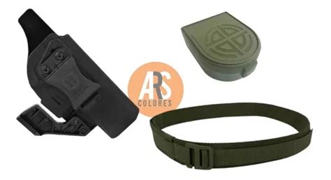 Kit Coldre Velado Glock G19 G17 Cinto Gmd Porta Munição