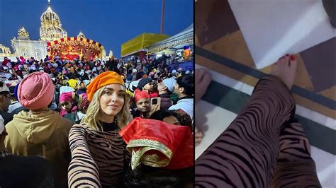 Chiara Ferragni A Piedi Nudi In India Per Entrare In Un Tempio Sacro